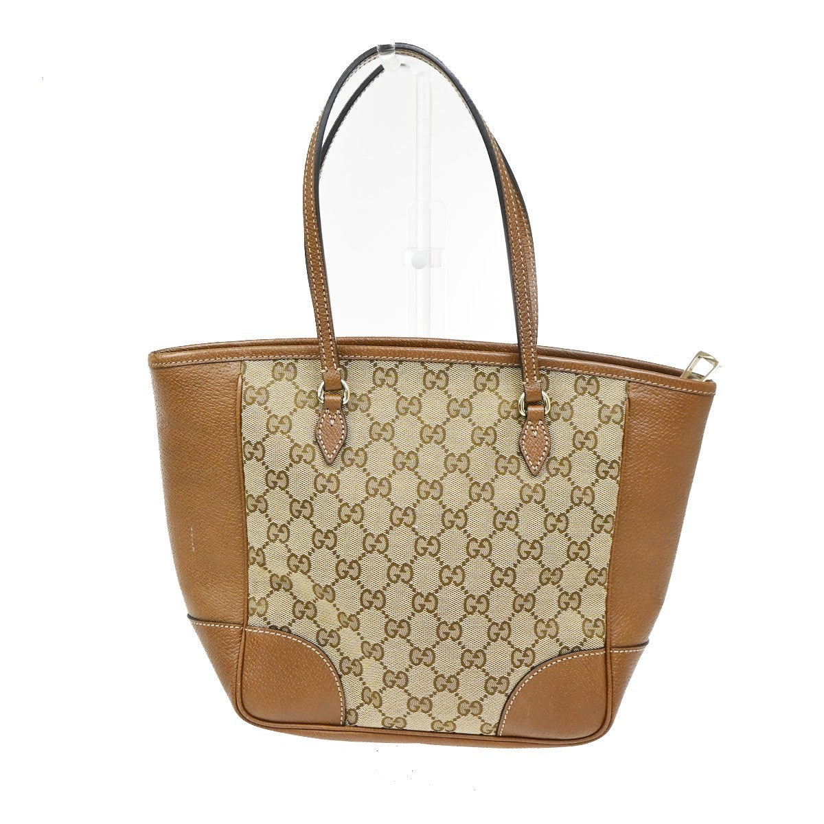 GUCCI GG 2way Shoulder Tote Bag Canvas Leather Beige GHW Italy 32KC351