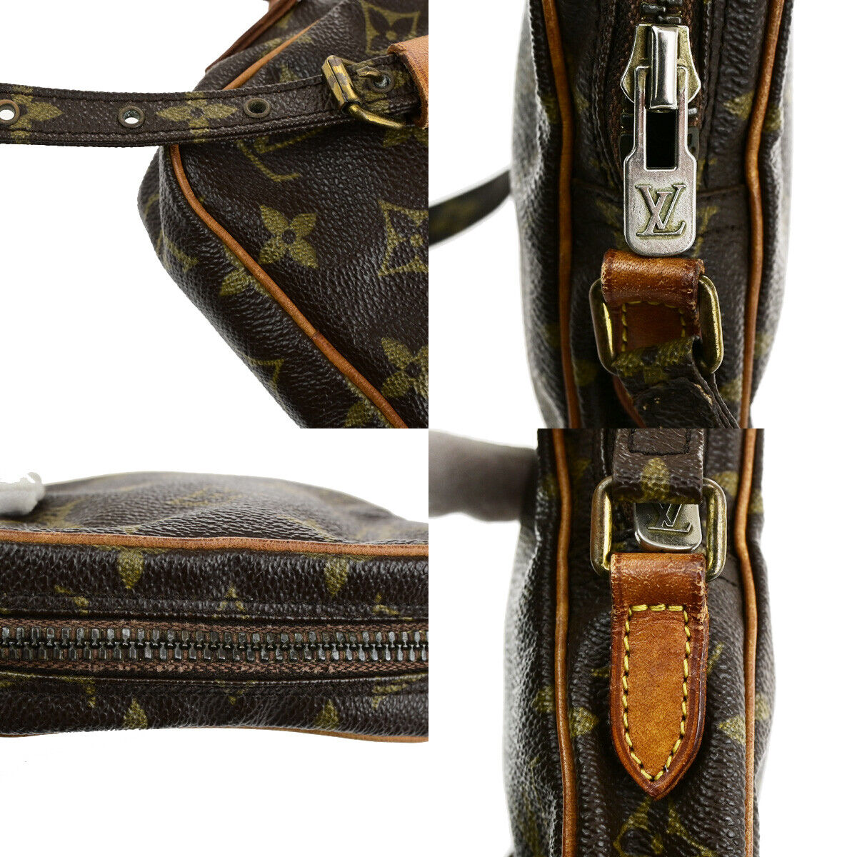 LOUIS VUITTON LV Mini Danube Shoulder Bag Monogram Leather Brown M45268 30SJ610