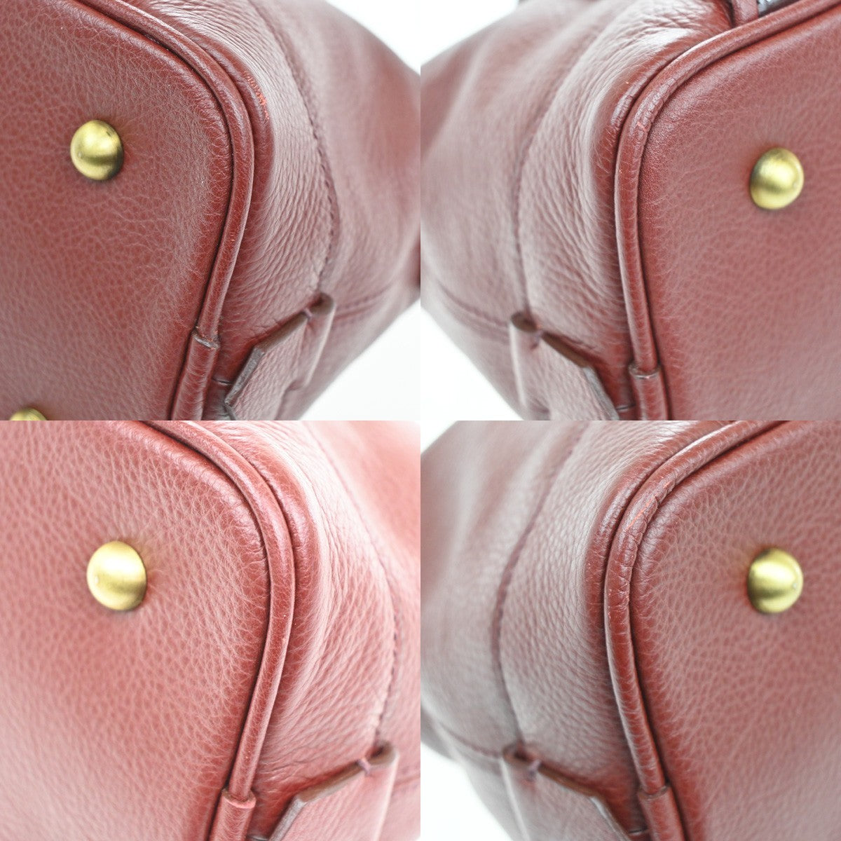 BURBERRY Logo Nova Check Shoulder Bag Patent Leather Red GHW 04CA361