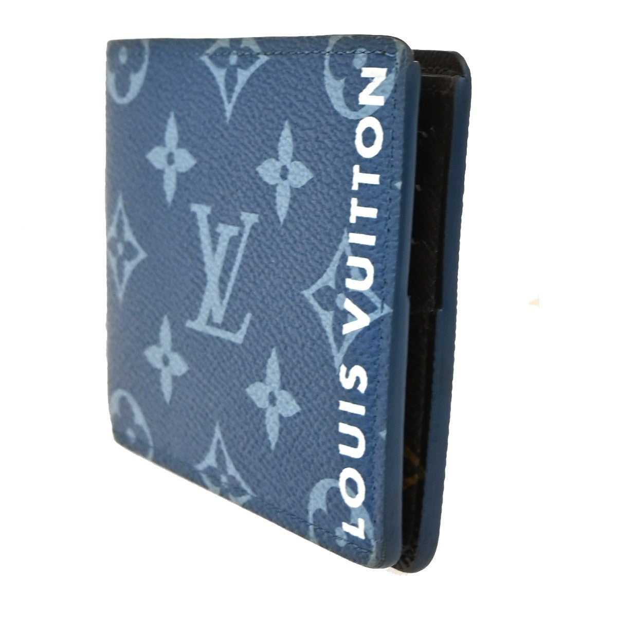 LOUIS VUITTON Portefeuille Slender Bifold Wallet Monogram Blue M82798 88YJ006
