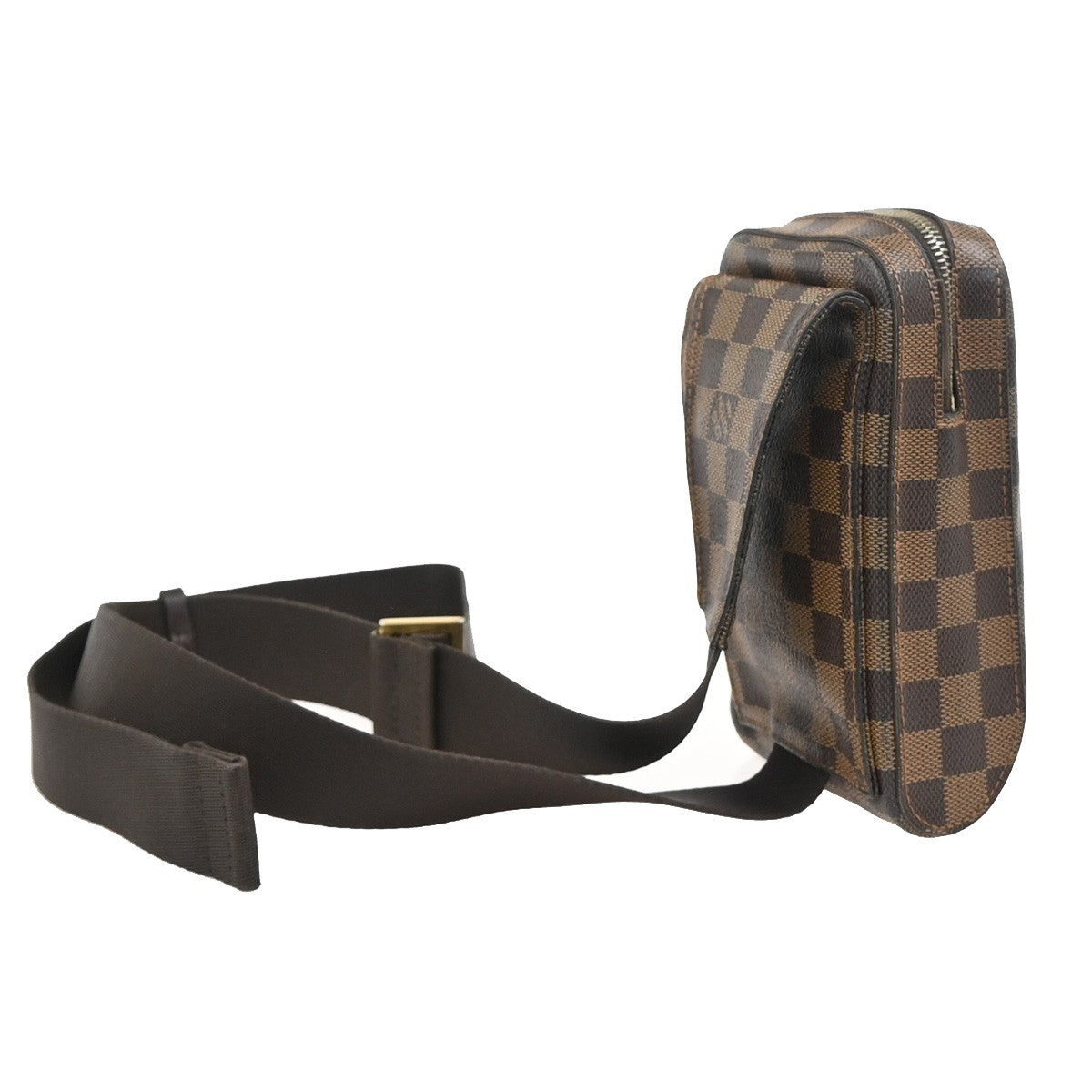 LOUIS VUITTON Geronimos Bum Body Bag Damier Leather Brown Spain N51994 71ZA286