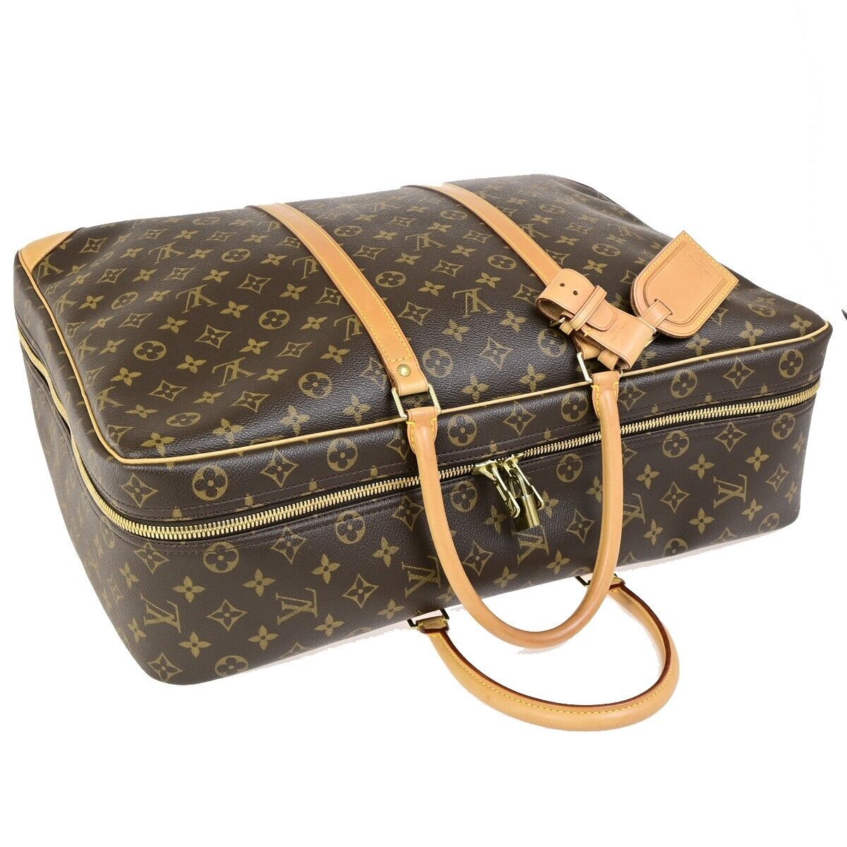 LOUIS VUITTON Sirius 50 Travel Hand Bag Monogram Leather Brown M41406 12RF197