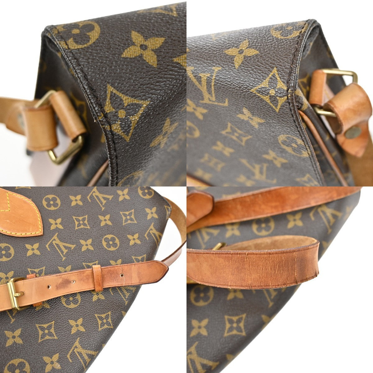 LOUIS VUITTON Cartouchiere GM Shoulder Bag Monogram Leather Brown M51252 80KB479