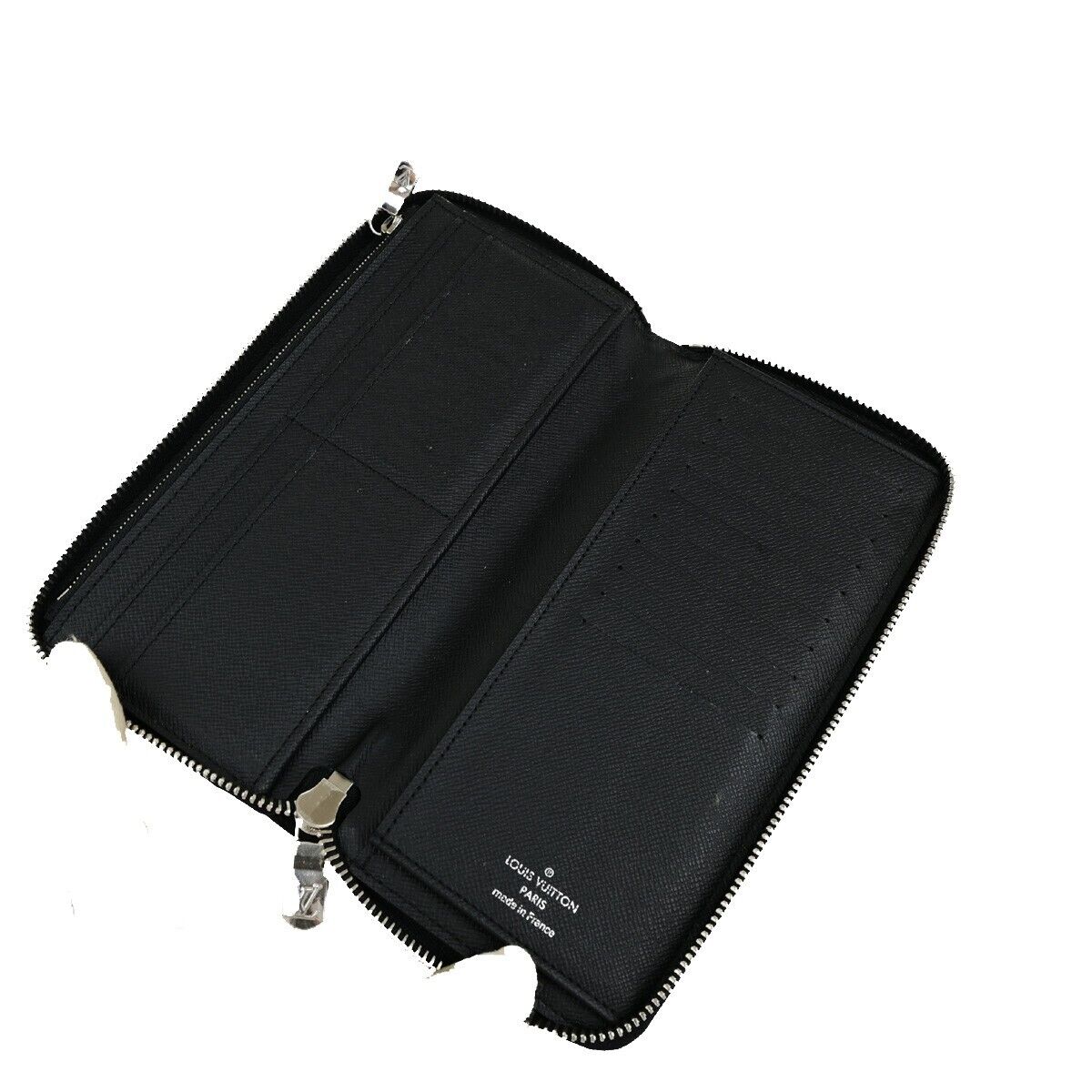 LOUIS VUITTON Long Zippy Wallet Vertical Damier Graphite Leather N63095 86KA436