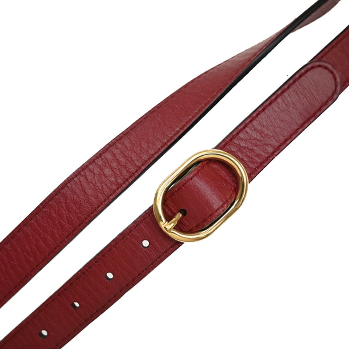 GUCCI Logo GG Marmont Ally Shoulder Bag Leather Red GHW 74KP184