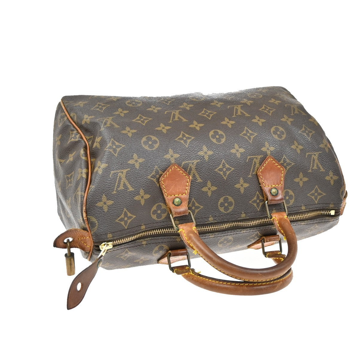 LOUIS VUITTON Speedy 30 Travel Hand Bag Monogram Leather Brown M41526 35EF904