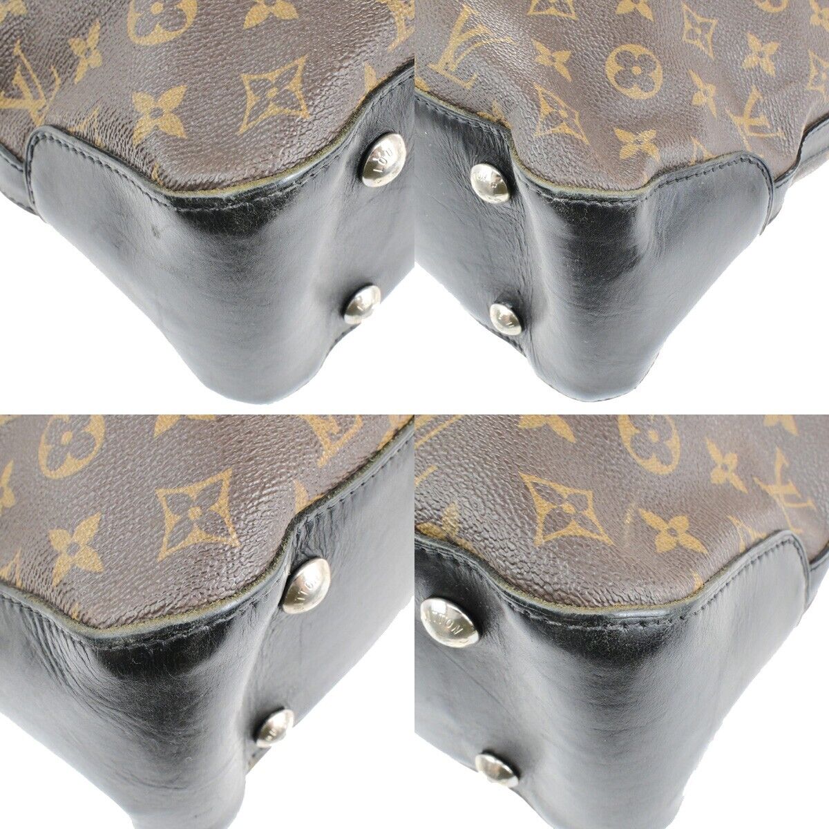 LOUIS VUITTON Davis Hand Bag Monogram Macassar Leather Brown BK M56708 73SJ626