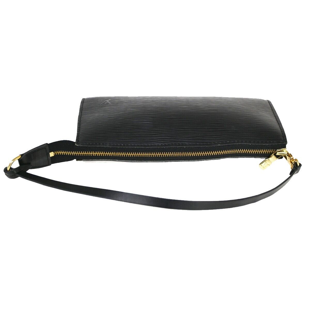 LOUIS VUITTON LV Pochette Accessoires Hand Bag Epi Leather Black M52952 71EA553