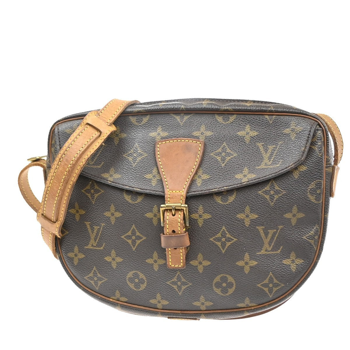 LOUIS VUITTON Jeune Fille MM Shoulder Bag Monogram Leather Brown M51226 36MA566