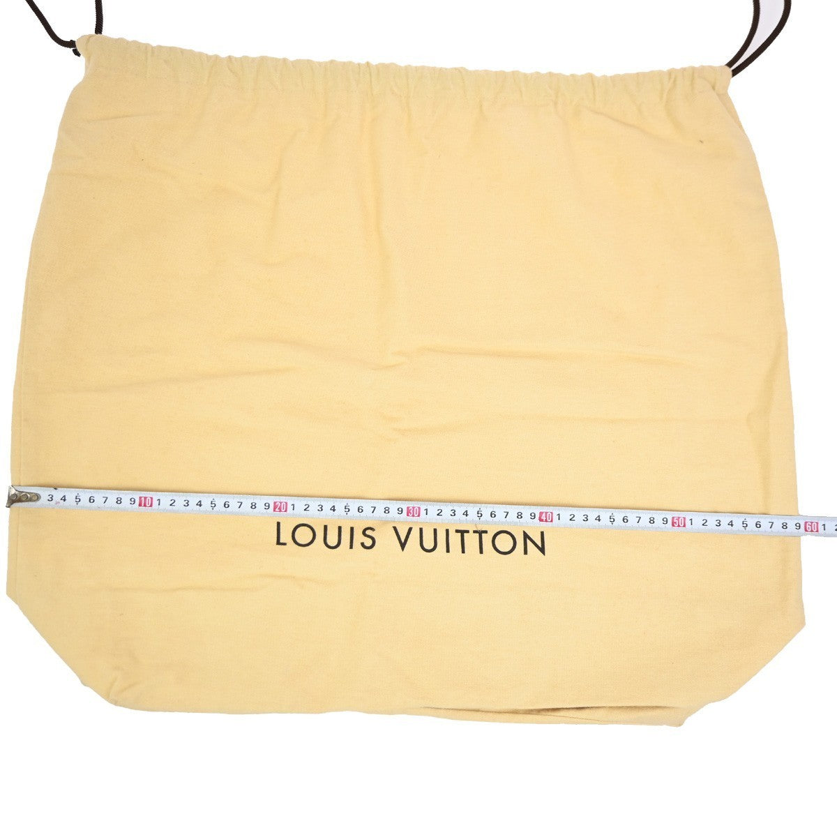 LOUIS VUITTON Logo 10 Set Dust Bags Drawstring Canvas Cotton Beige Brown 01KB830