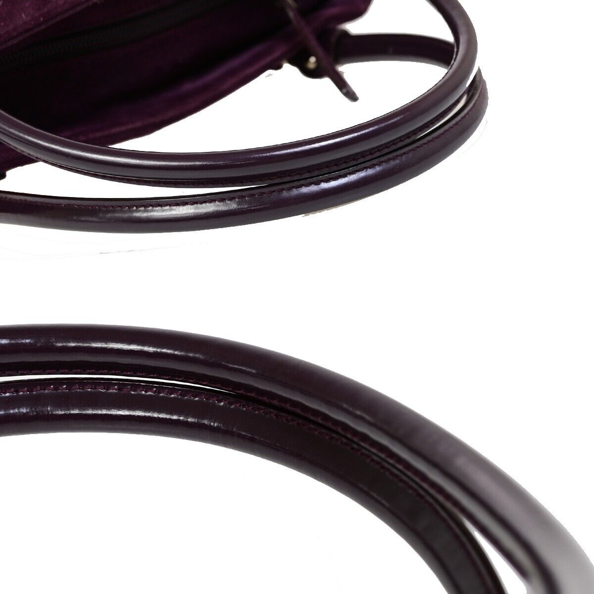 SALVATORE FERRAGAMO Gancini 2Way Shoulder Hand Bag Suede Leather Purple 68EB864