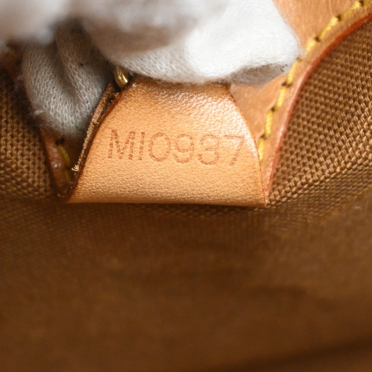 LOUIS VUITTON LV Logo Ellipse MM Hand Bag Monogram Leather Brown M51126 88MA480