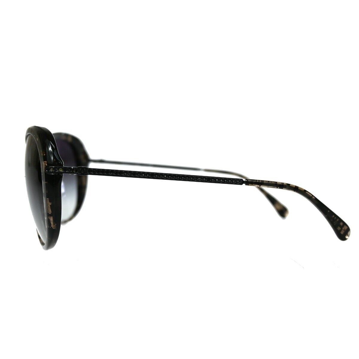 CHANEL CC Rhinestone Sunglasses Eye Wear Plastic Metal Black 5293-B-A 62FA052