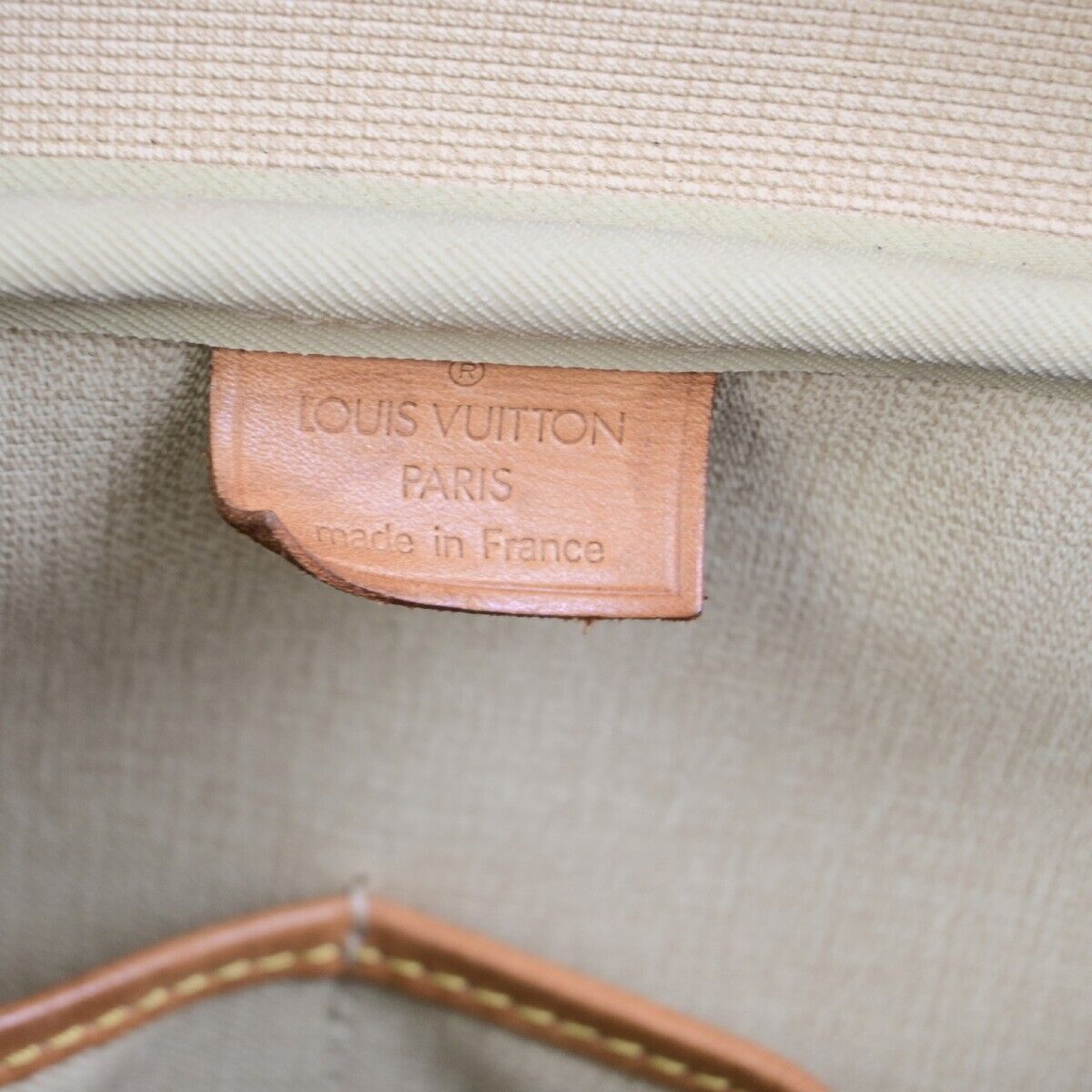 LOUIS VUITTON LV Logo Deauville Hand Bag Monogram Leather Brown M47270 34FB199