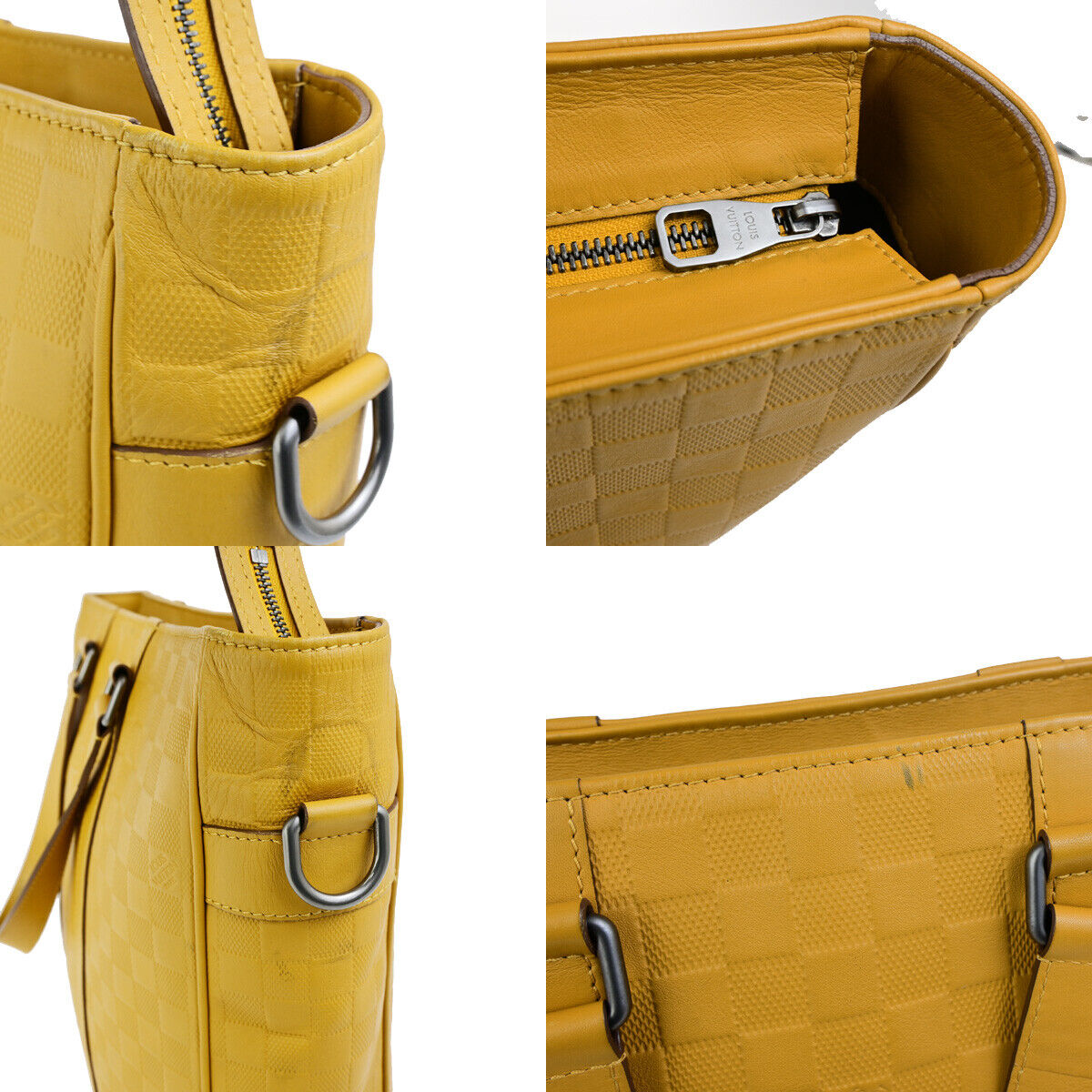 LOUIS VUITTON Neo Tadao Hand Bag Damier Infini Yellow N41228 78YG642