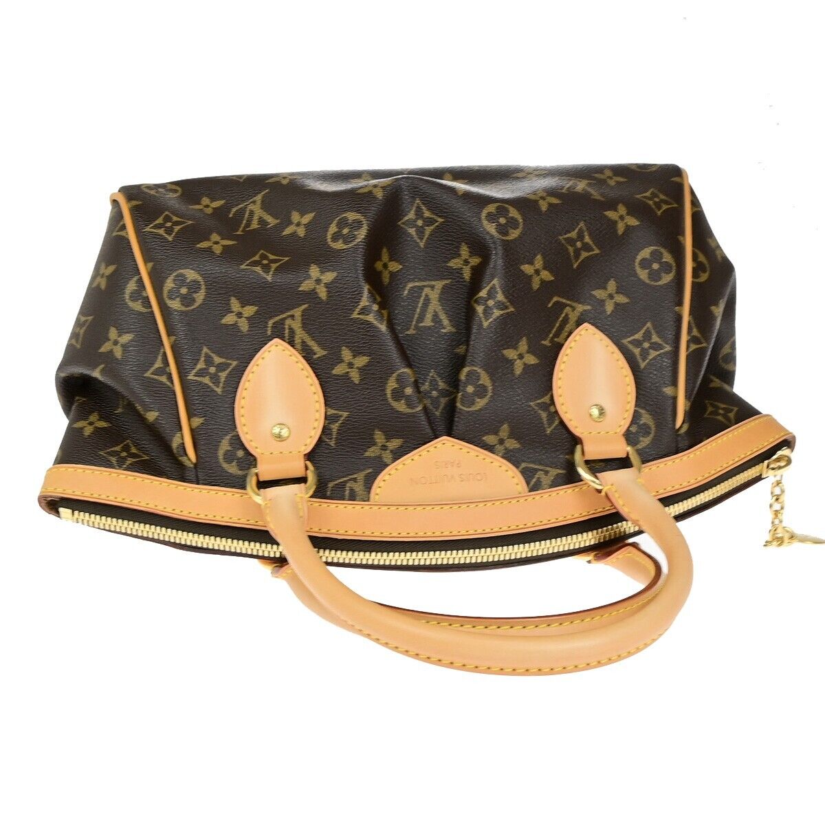 LOUIS VUITTON Tivoli PM Hand Bag Monogram Leather Brown France M40143 667RK709