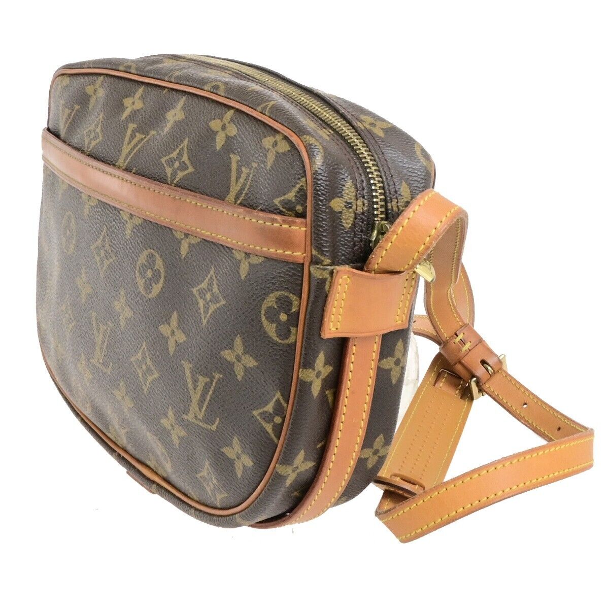 LOUIS VUITTON Jeune Fille MM Shoulder Bag Monogram Leather Brown M51226 80ED804