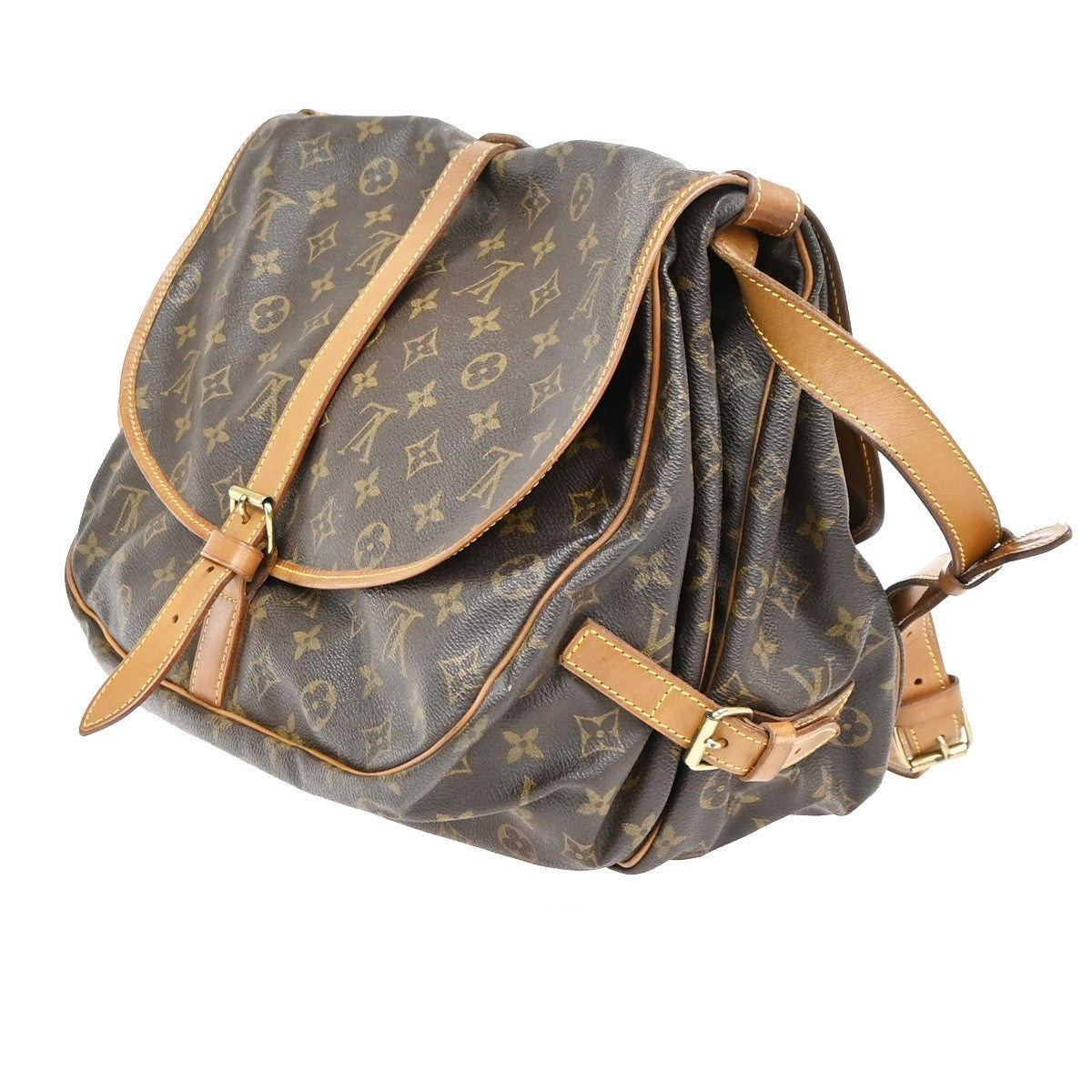 LOUIS VUITTON Saumur 35 Shoulder Bag Monogram Leather BN France M42254 78KC650