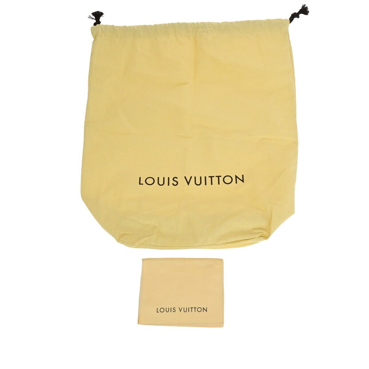 LOUIS VUITTON Logo 10 Set Dust Bag Drawstring Canvas Cotton Beige Brown 08EB517