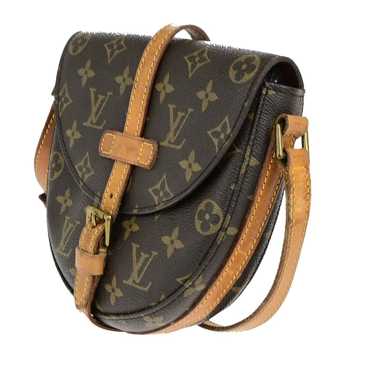 LOUIS VUITTON Chantilly PM Shoulder Bag Monogram Leather Brown M51234 35EC956