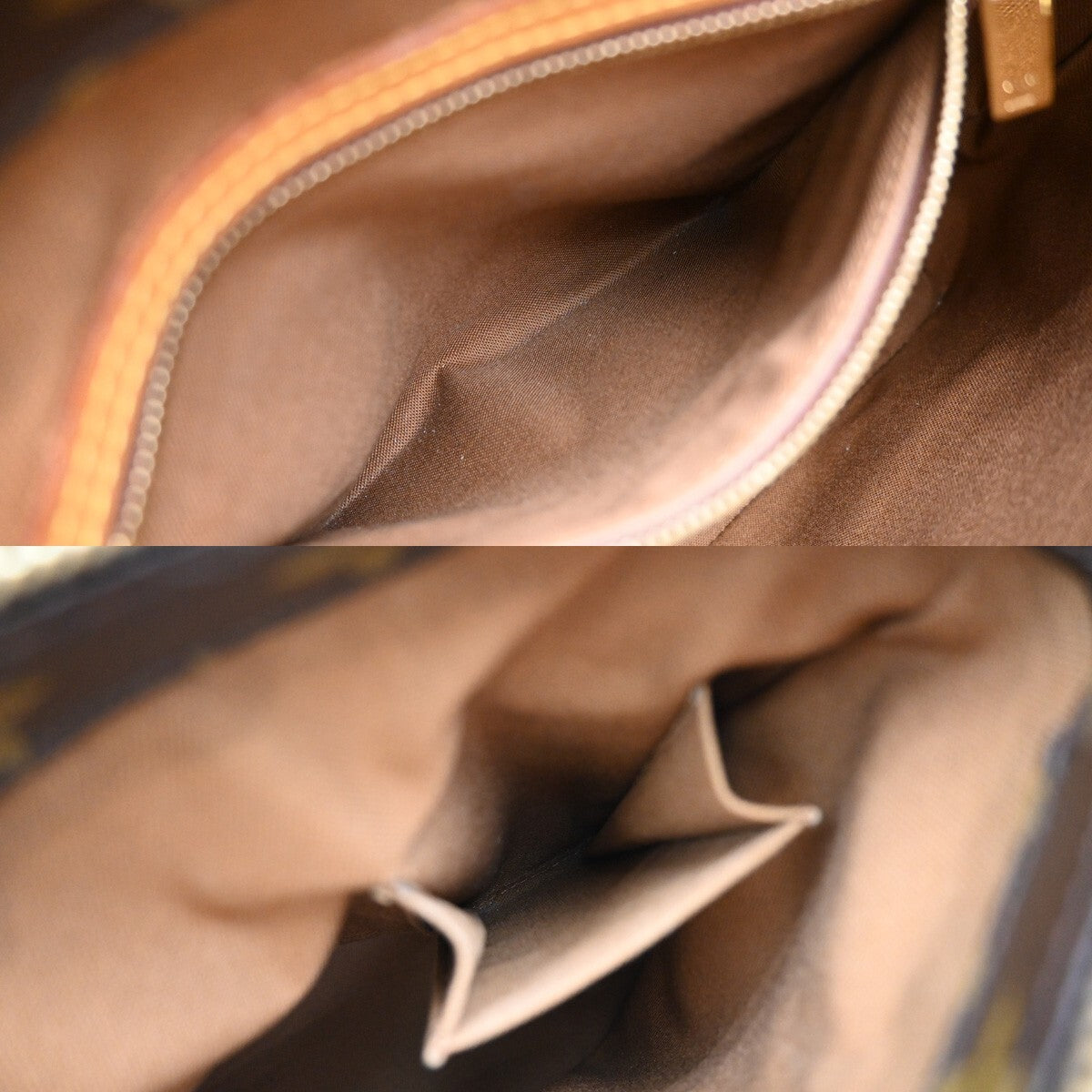 LOUIS VUITTON Cabas Piano Shoulder Bag Monogram Leather Brown M51148 95RF280