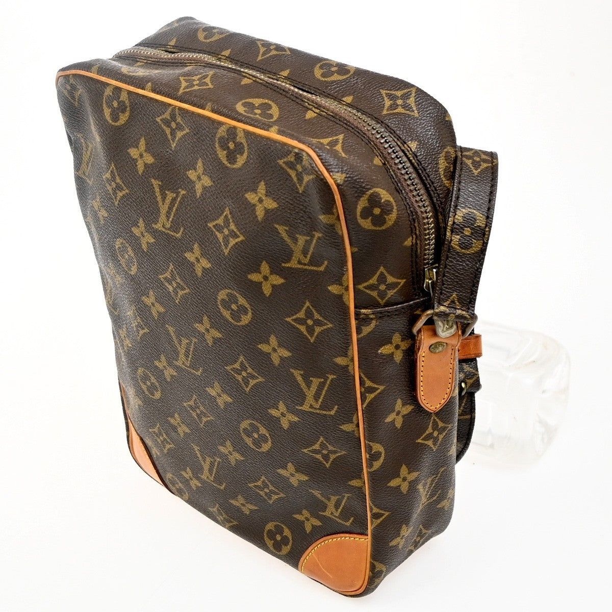 LOUIS VUITTON Logo Danube MM Shoulder Bag Monogram Leather Brown M45264 37KC060