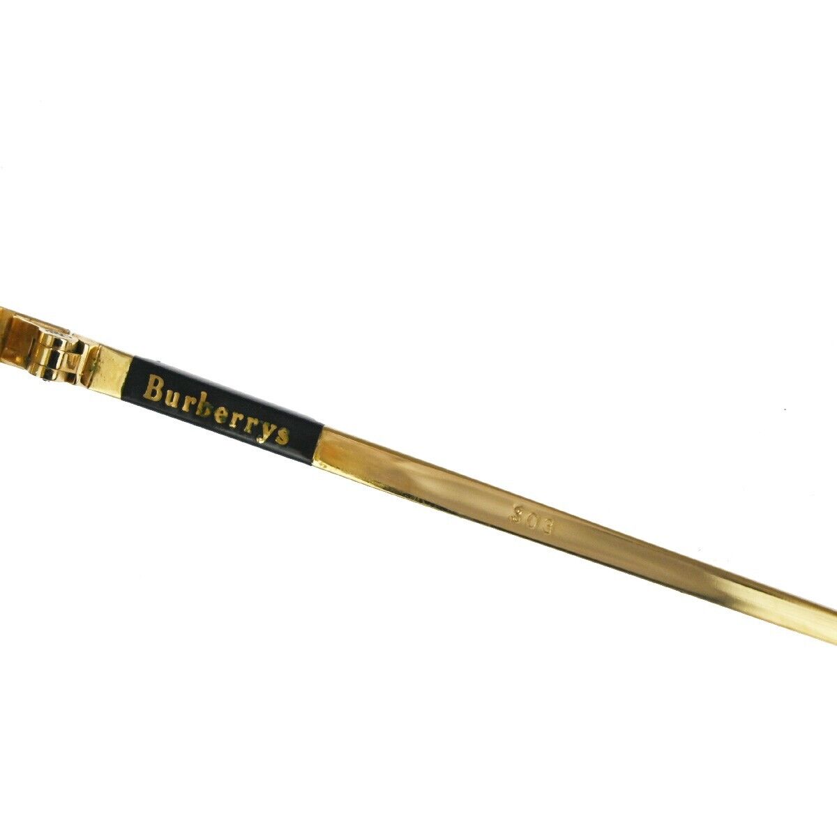 Burberrys Logo Reading Glasses Eye Wear Metal Gold Plated Plastic 08YA139