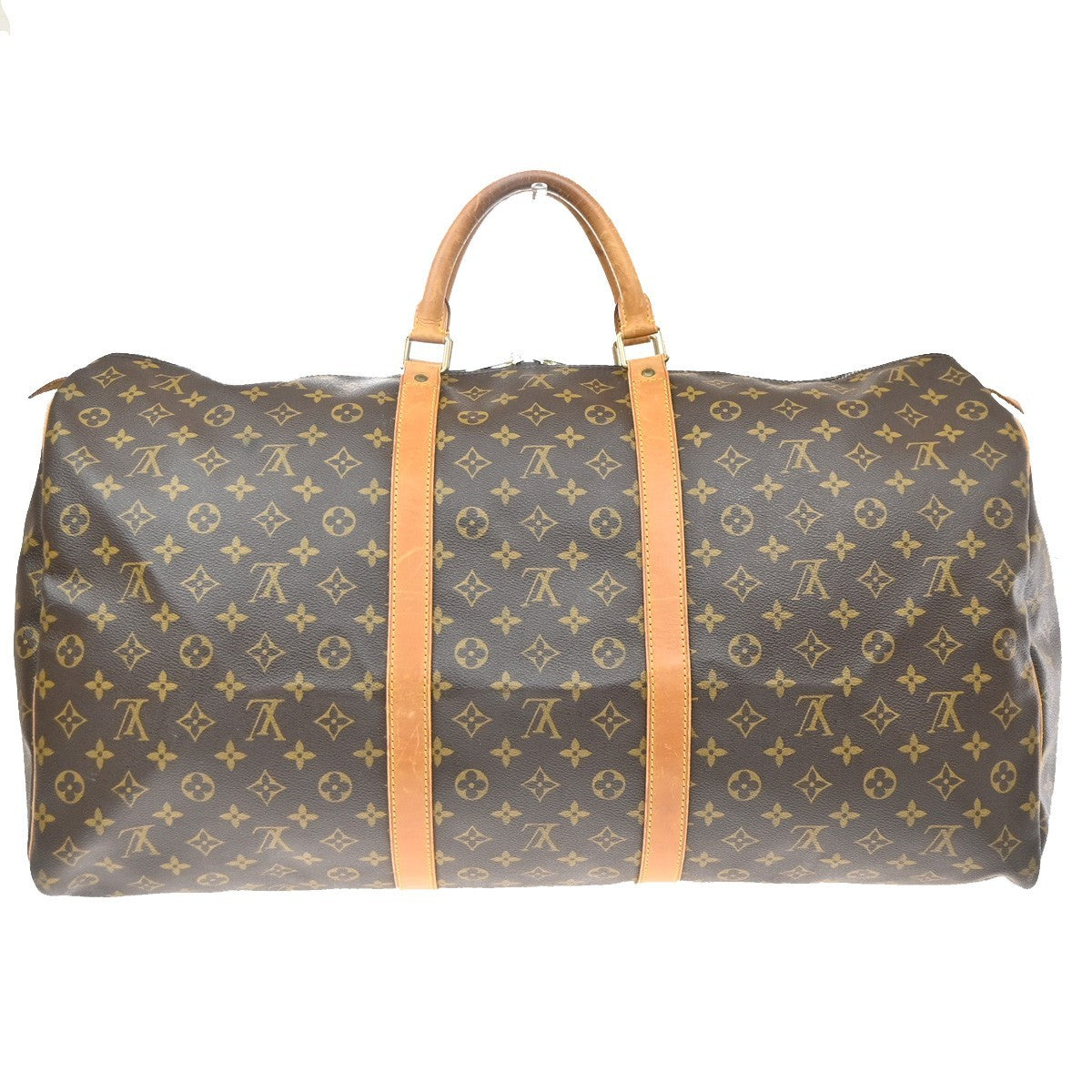 LOUIS VUITTON Keepall 60 Travel Hand Bag Monogram Leather Brown M41422 10YJ275