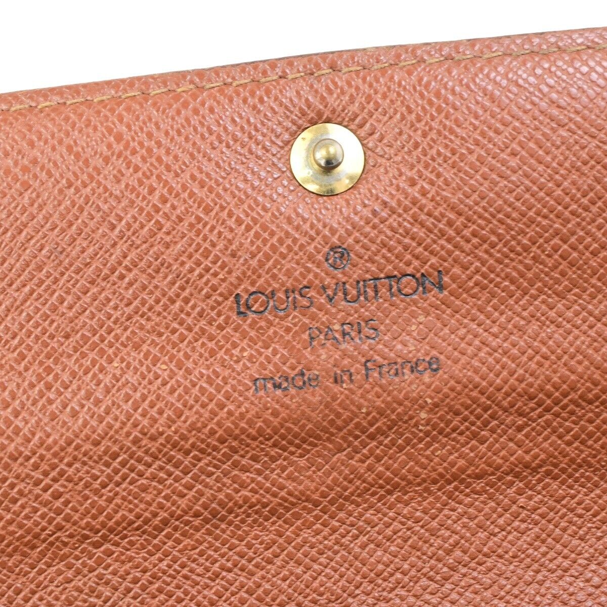 LOUIS VUITTON LV Logo 3 Set Trifold Bifold Wallet Monogram Leather Brown 68KA468