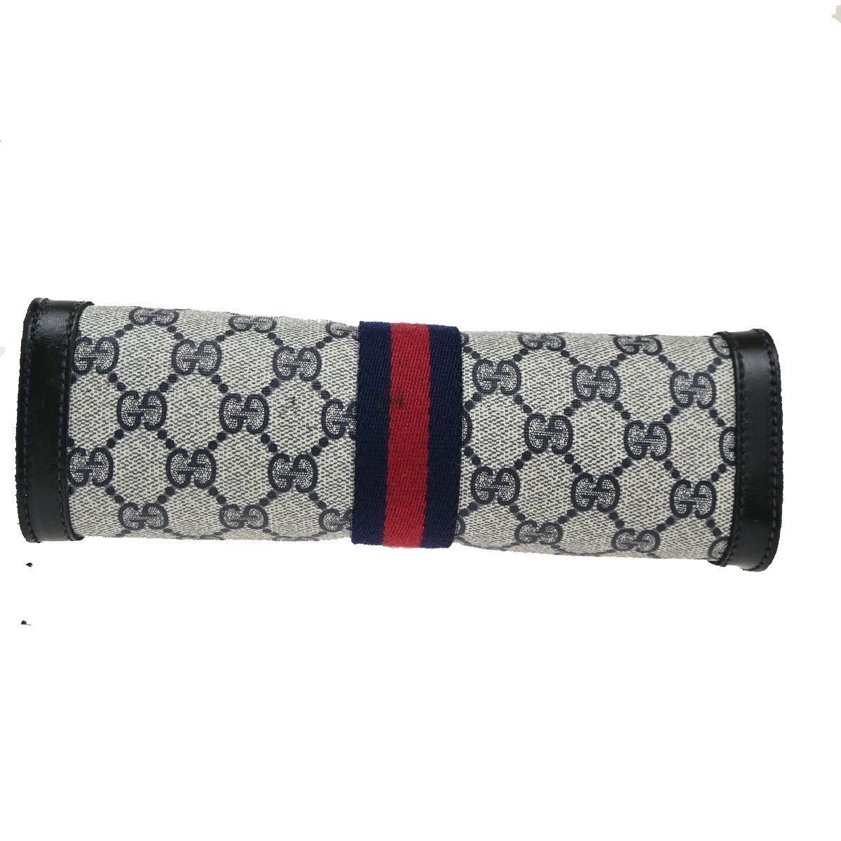 GUCCI Sherry GG Pattern Crossbody Shoulder Bag PVC Leather Navy Italy 01KC548