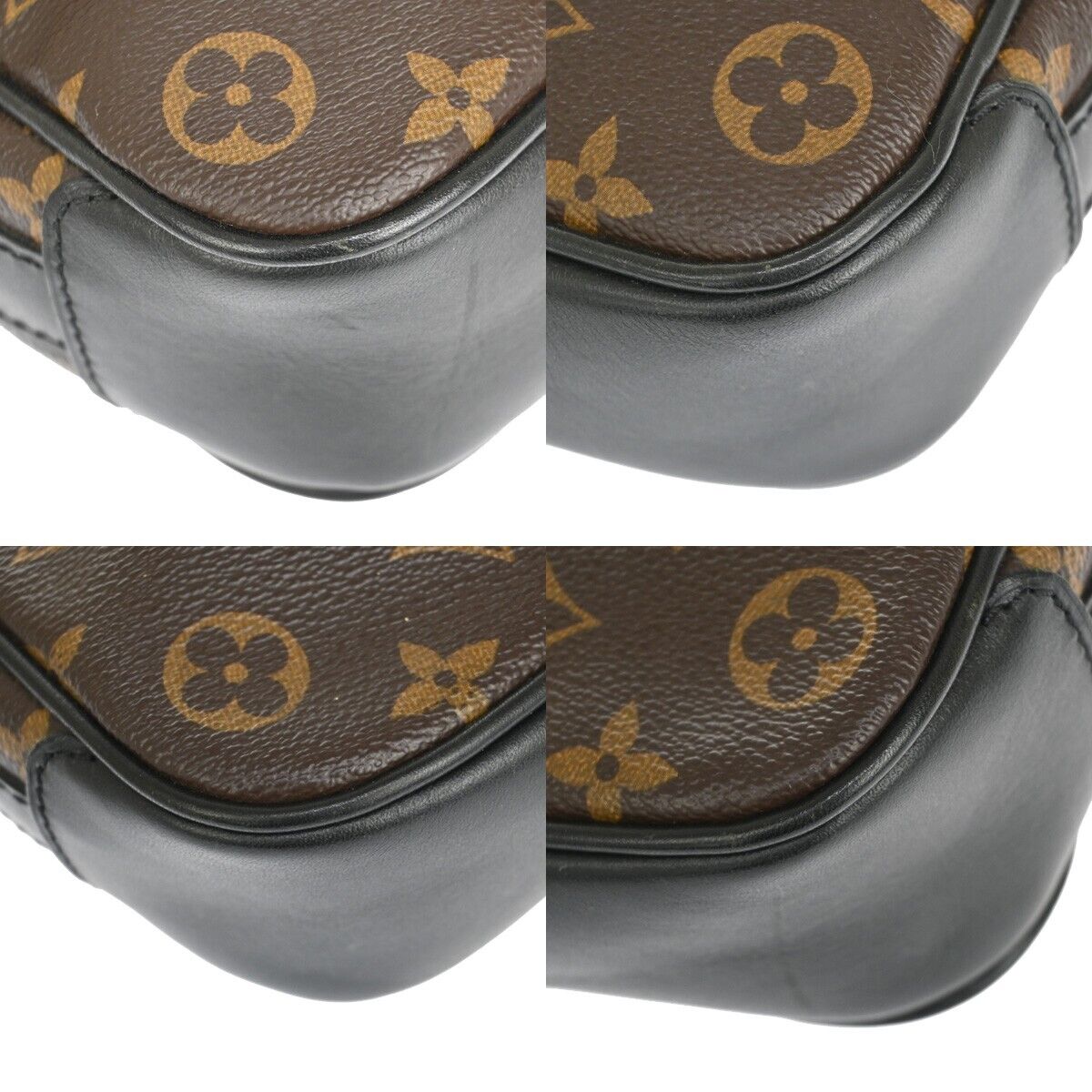 LOUIS VUITTON Bass PM Shoulder Bag Monogram Macassar Brown Black M56717 98YD576