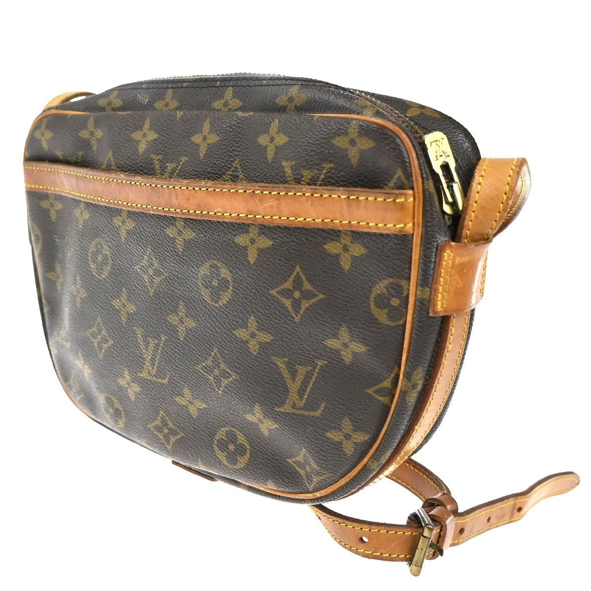 LOUIS VUITTON Jeune Fille MM Shoulder Bag Monogram Leather Brown M51226 37KC149