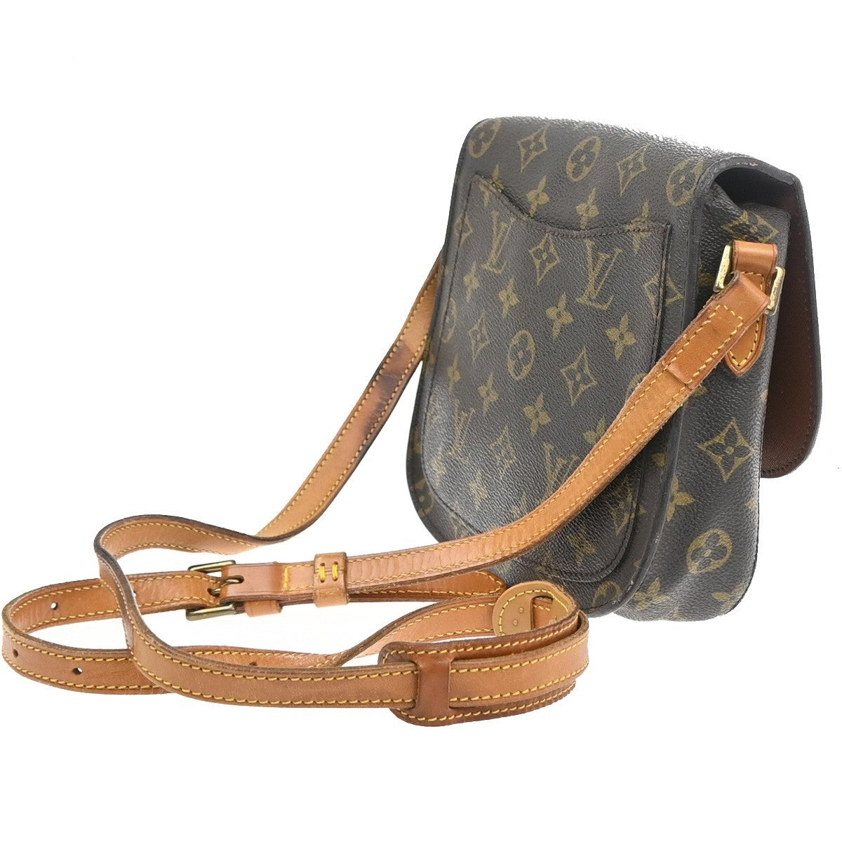 LOUIS VUITTON Saint Cloud MM Shoulder Bag Monogram Leather Brown M51243 69SA117