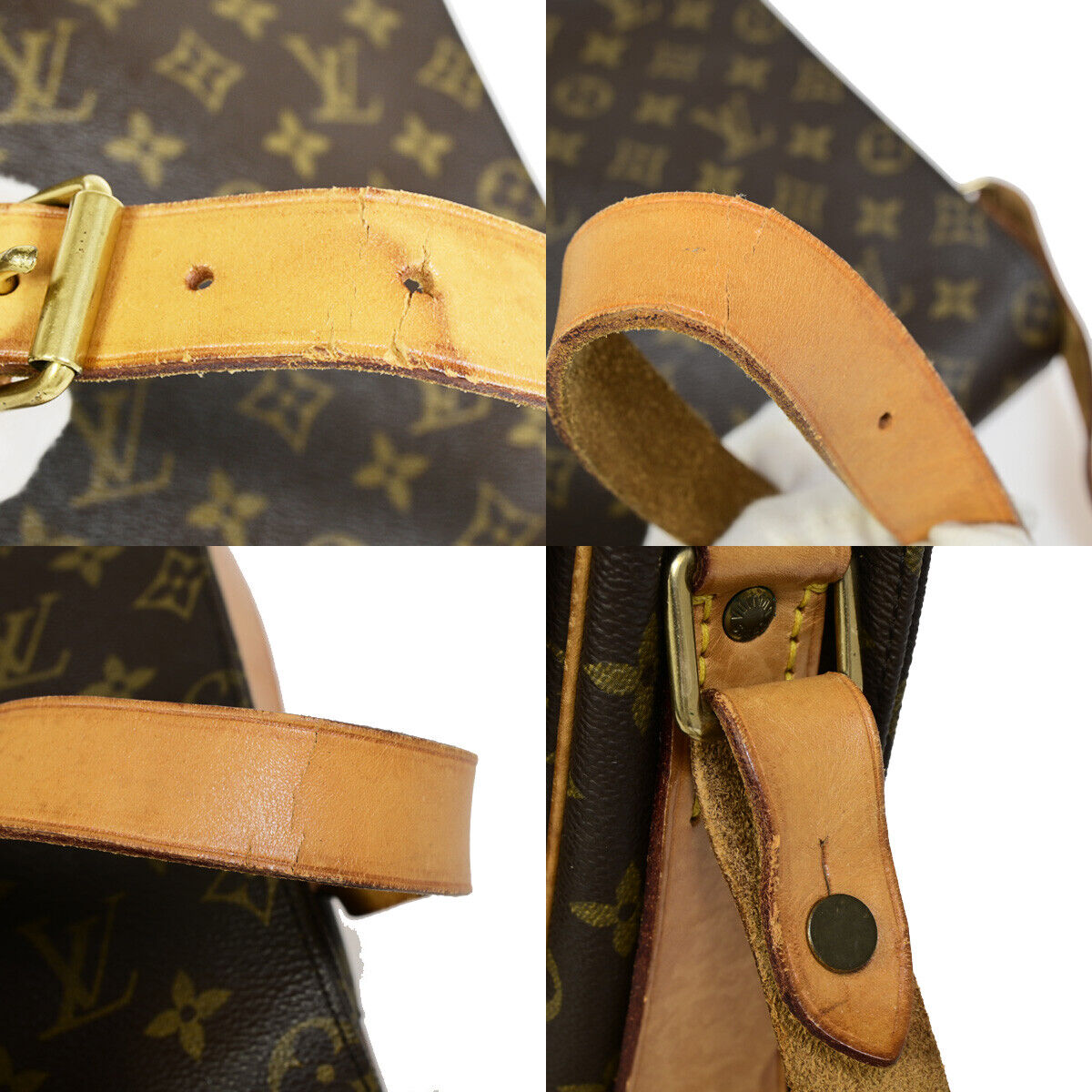 LOUIS VUITTON Cartouchiere GM Shoulder Bag Monogram Leather Brown M51252 37YF621