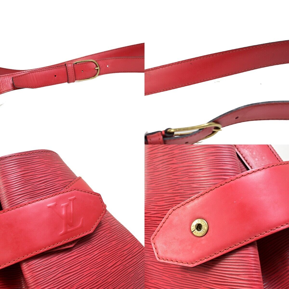 LOUIS VUITTON LV Sac De Paul PM Shoulder Bag Epi Leather Red M80197 37FA628