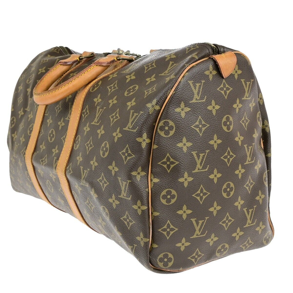 LOUIS VUITTON Keepall 45 Travel Hand Bag Monogram Leather Brown M41428 77ED140