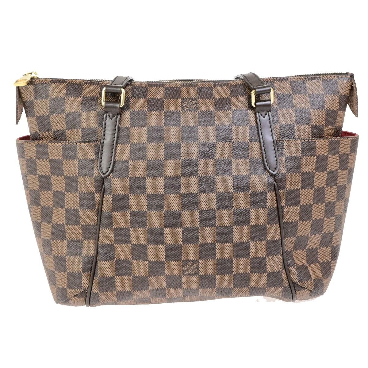 LOUIS VUITTON Logo Totally PM Shoulder Bag Damier Leather Brown N41282 22FB320