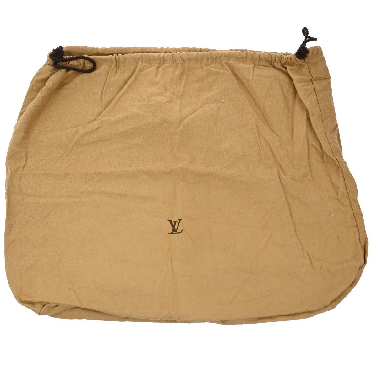 LOUIS VUITTON Logo 10 Set Dust Bag Drawstring Canvas Cotton Beige Brown 09KP113