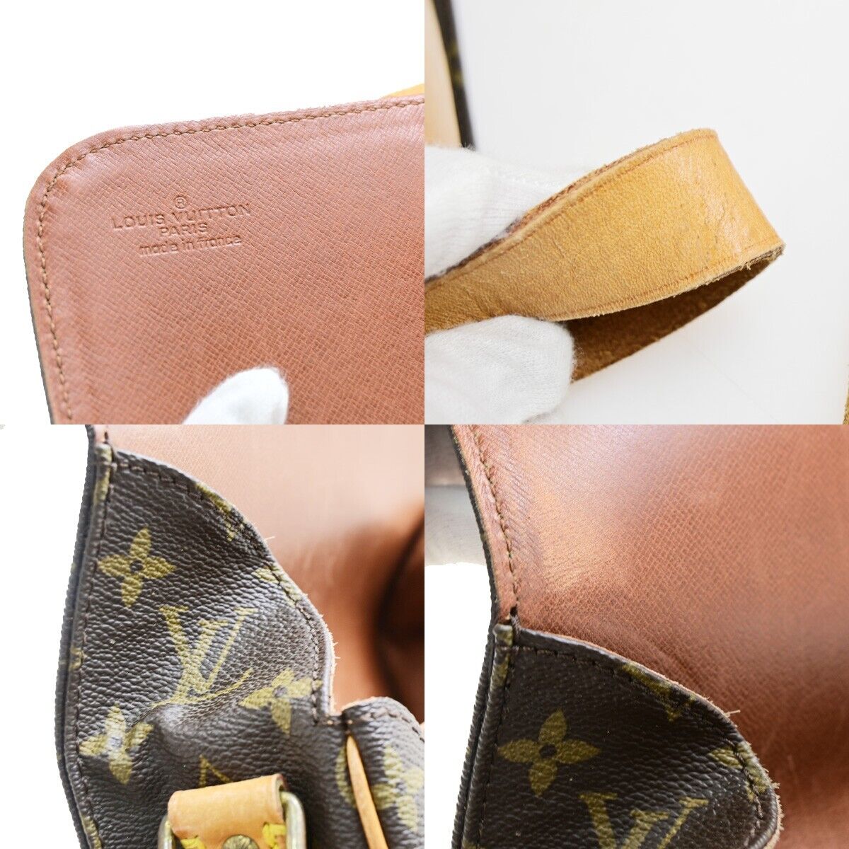 LOUIS VUITTON Cartouchiere MM Shoulder Bag Monogram Leather Brown M51253 85EC880