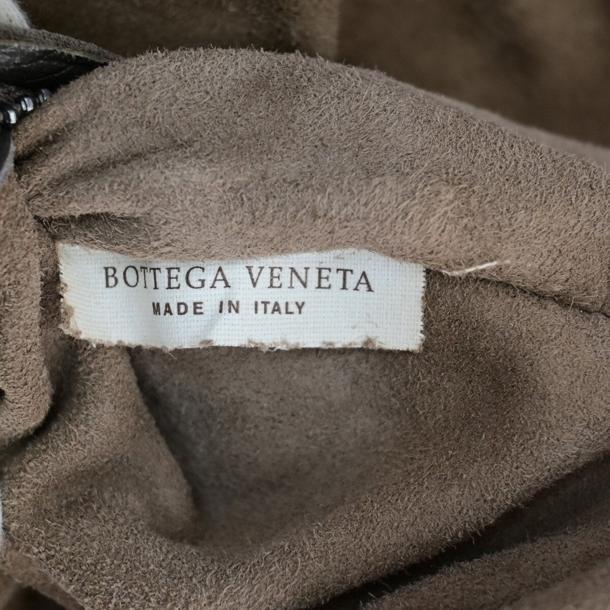 BOTTEGA VENETA Logo Hobo Shoulder Hand Bag Leather Gray Italy 31EC688