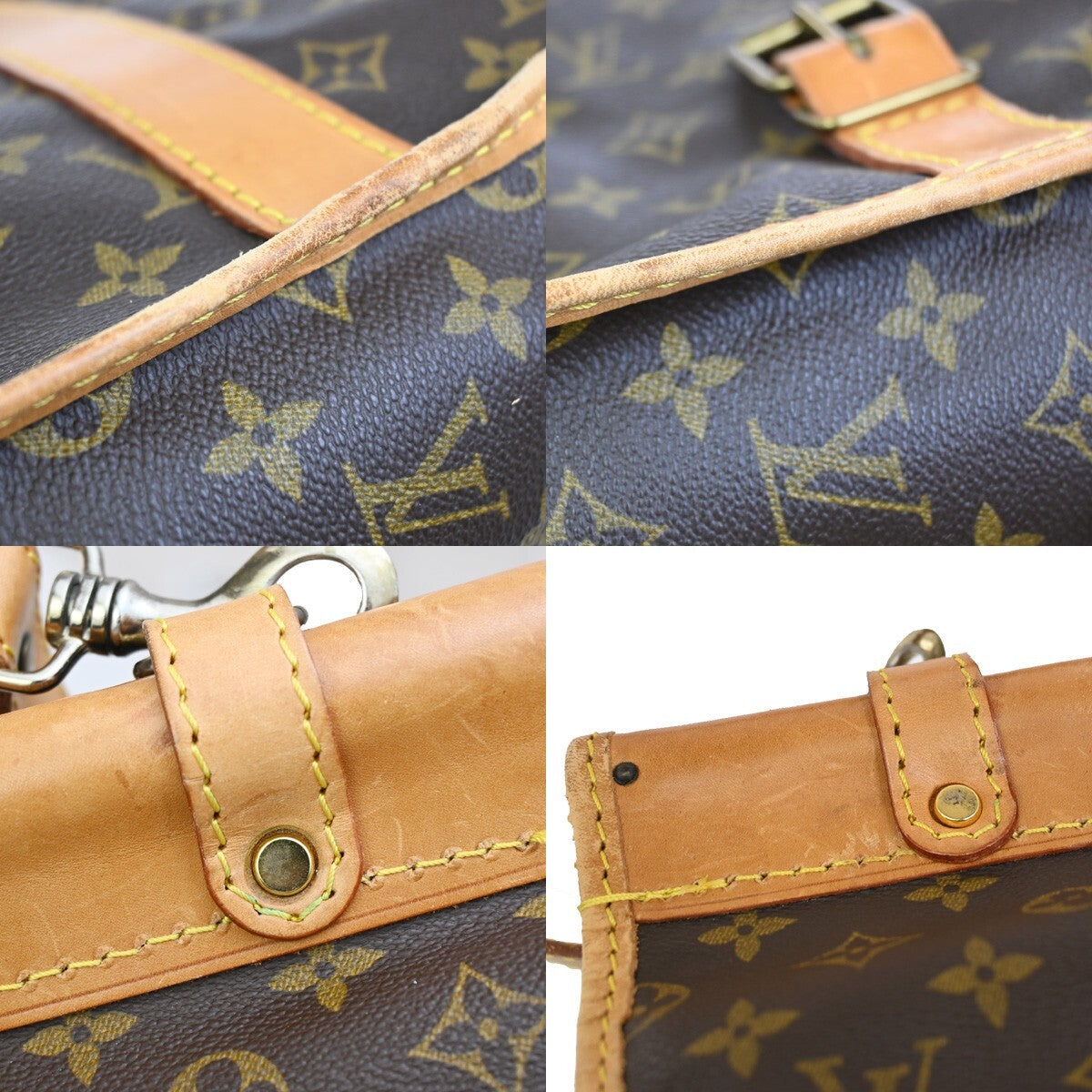 LOUIS VUITTON LV Sac Kleber Shoulder Bag Monogram Leather Brown M58122 13FB539