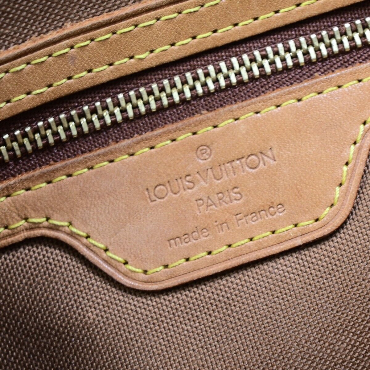 LOUIS VUITTON Cabas Piano Shoulder Bag Monogram Leather Brown M51148 38EB654