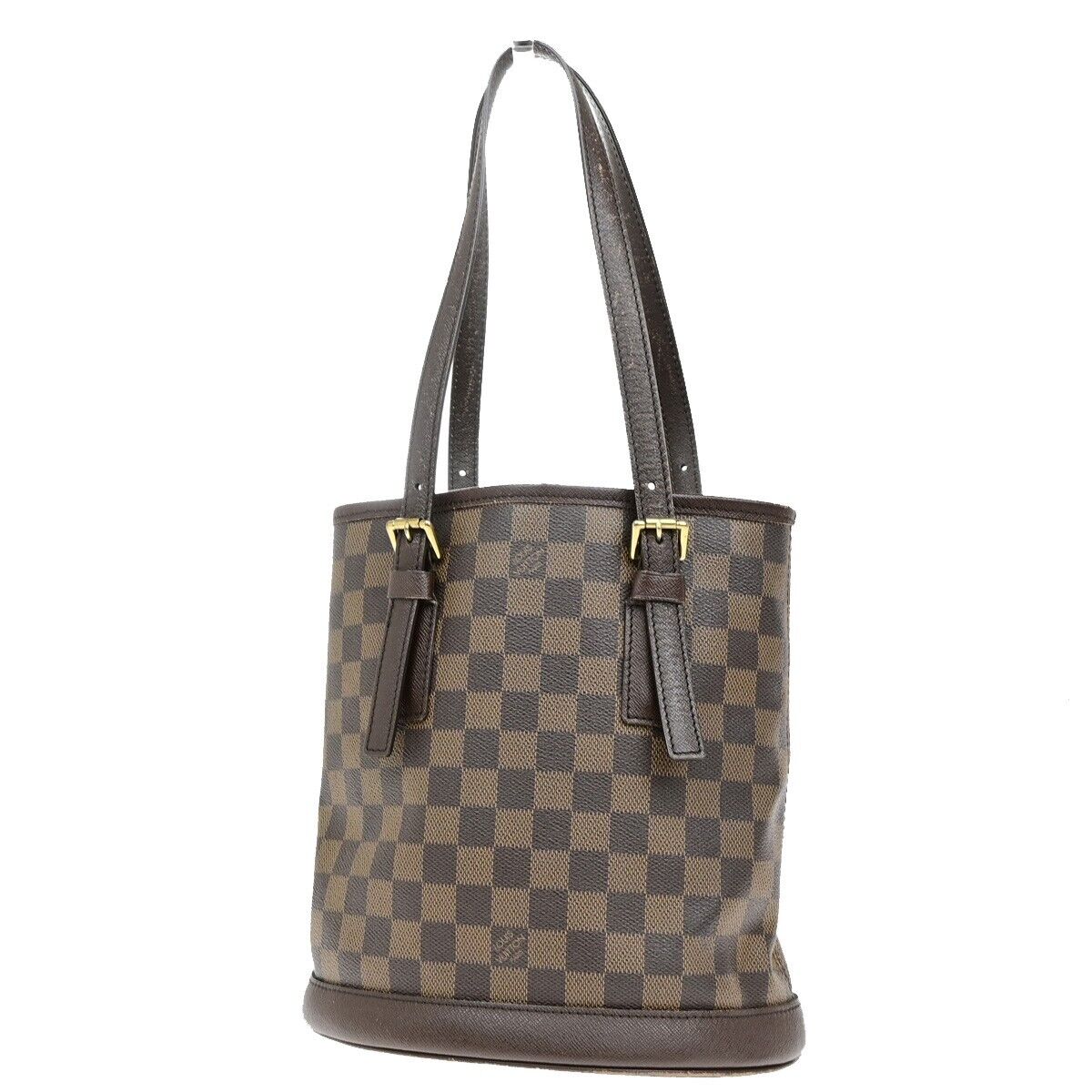 LOUIS VUITTON LV Marais Shoulder Bag Damier Ebene Leather Brown N42240 73ED847