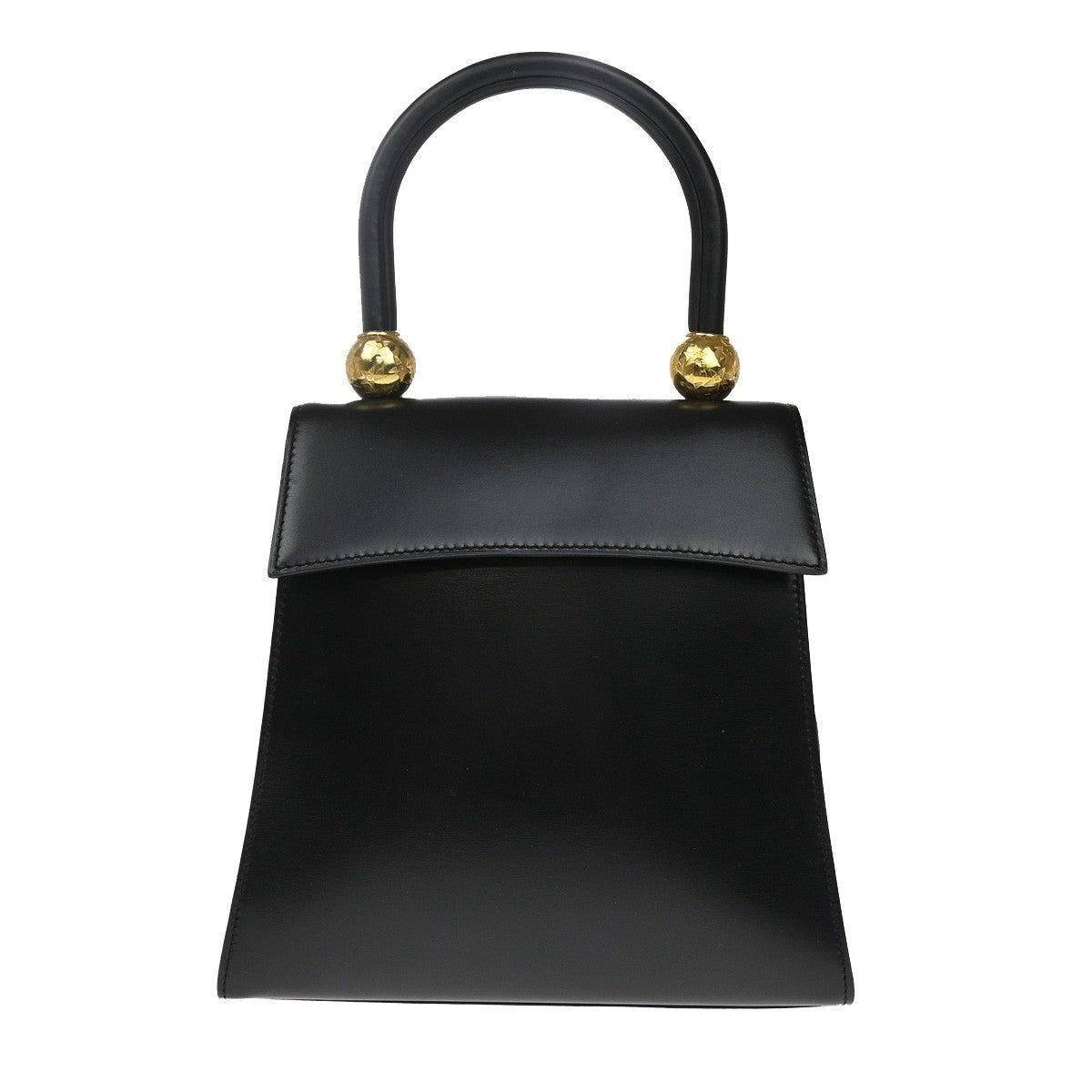 CELINE Logo Star Ball Top Handle Shoulder Hand Bag Leather BK GHW Italy 87YJ093
