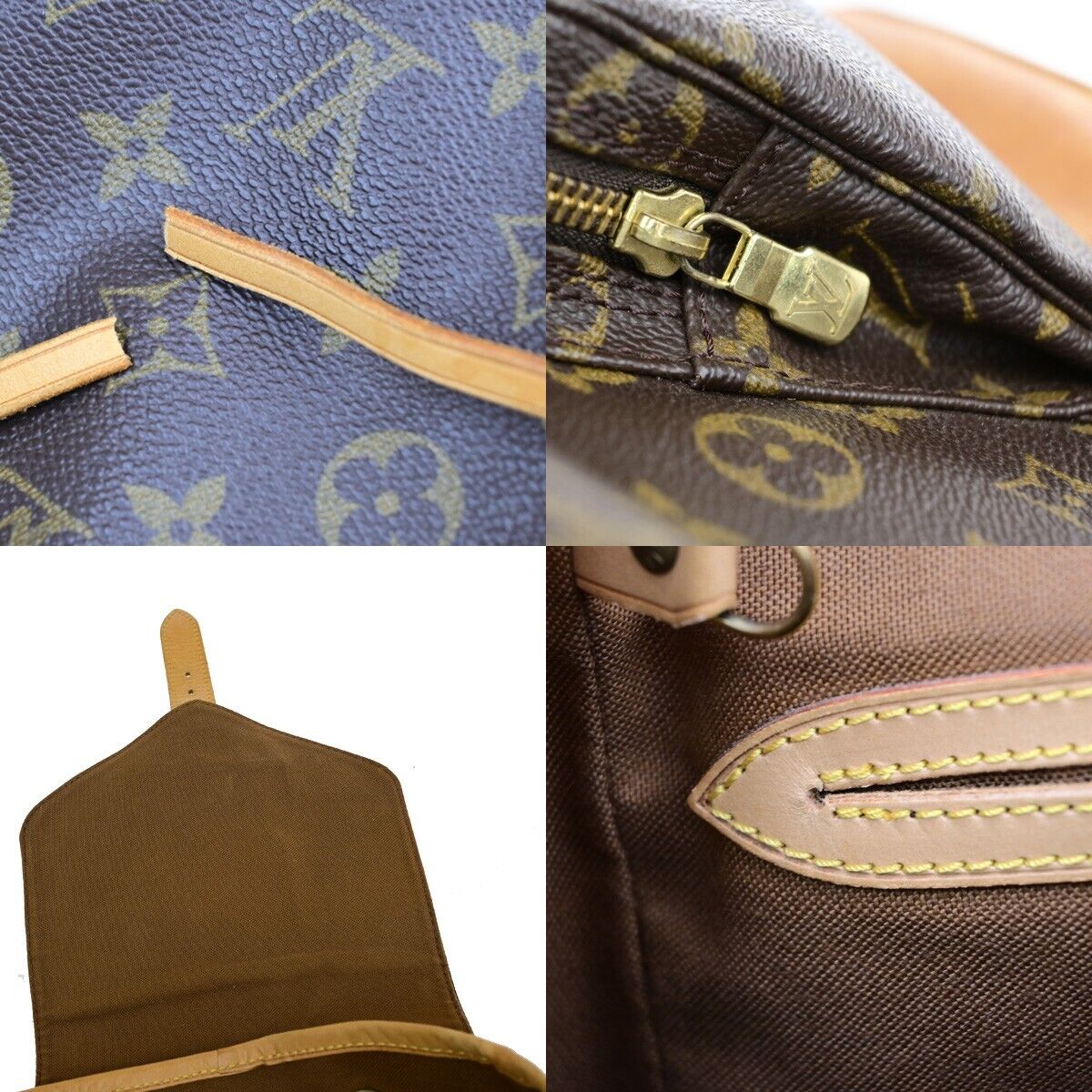 LOUIS VUITTON Montsouris GM Backpack Bag Monogram Leather Brown M51135 75EB722