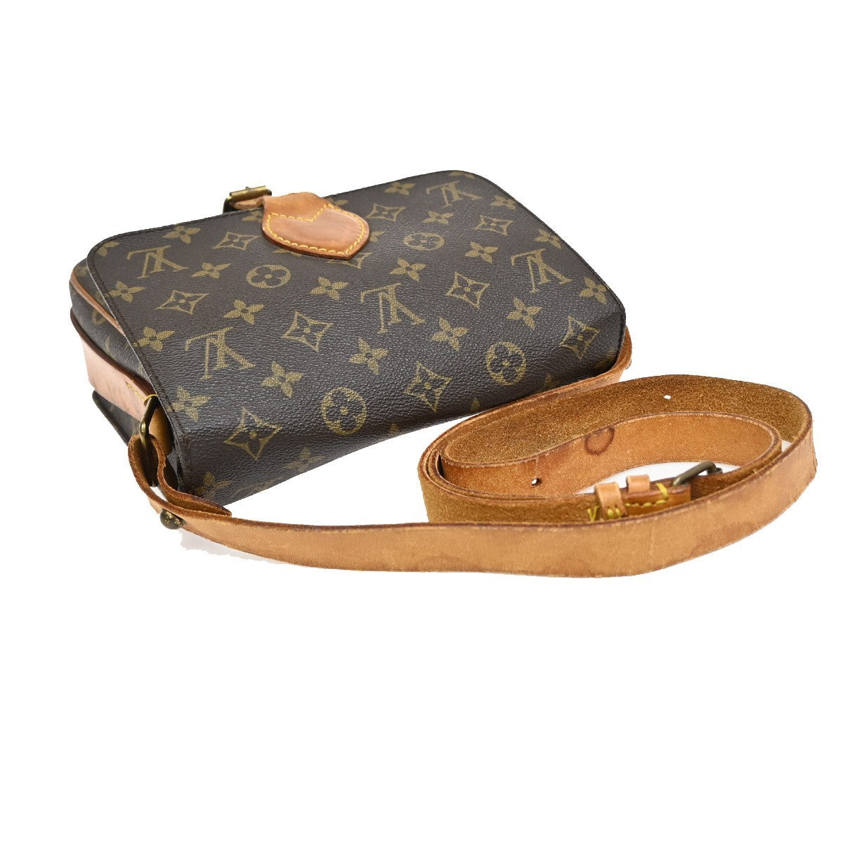 LOUIS VUITTON Cartouchiere MM Shoulder Bag Monogram Leather Brown M51253 35KB438