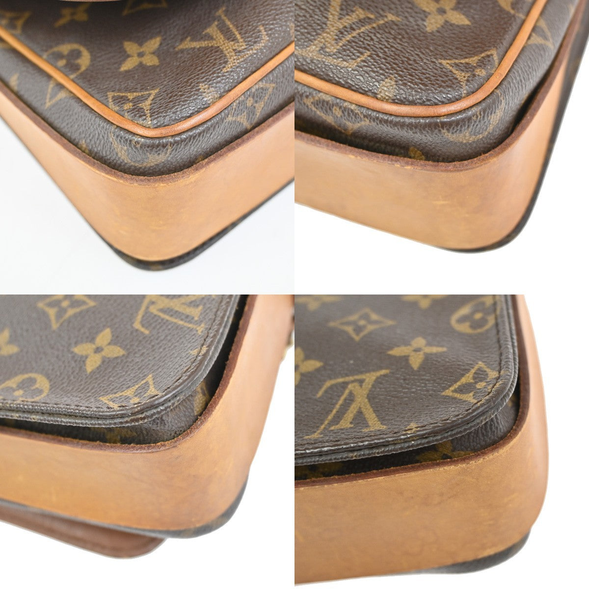 LOUIS VUITTON Cartouchiere GM Shoulder Bag Monogram Leather Brown M51252 39YJ091