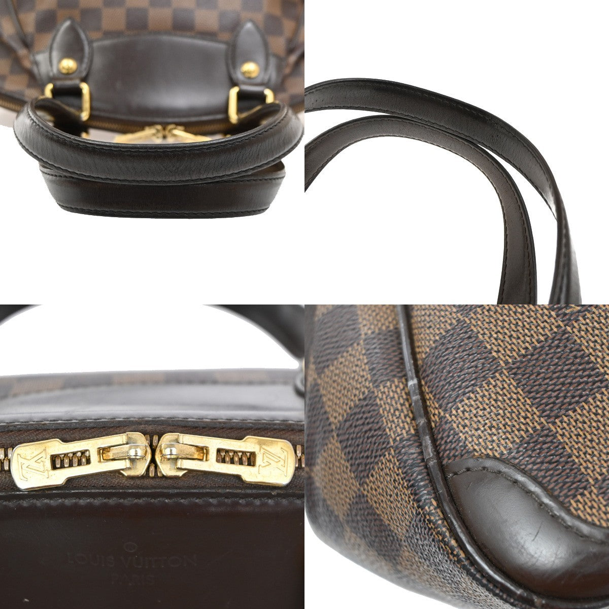 LOUIS VUITTON Verona PM Shoulder Bag Damie Ebene Leather Brown N41117 14KC094