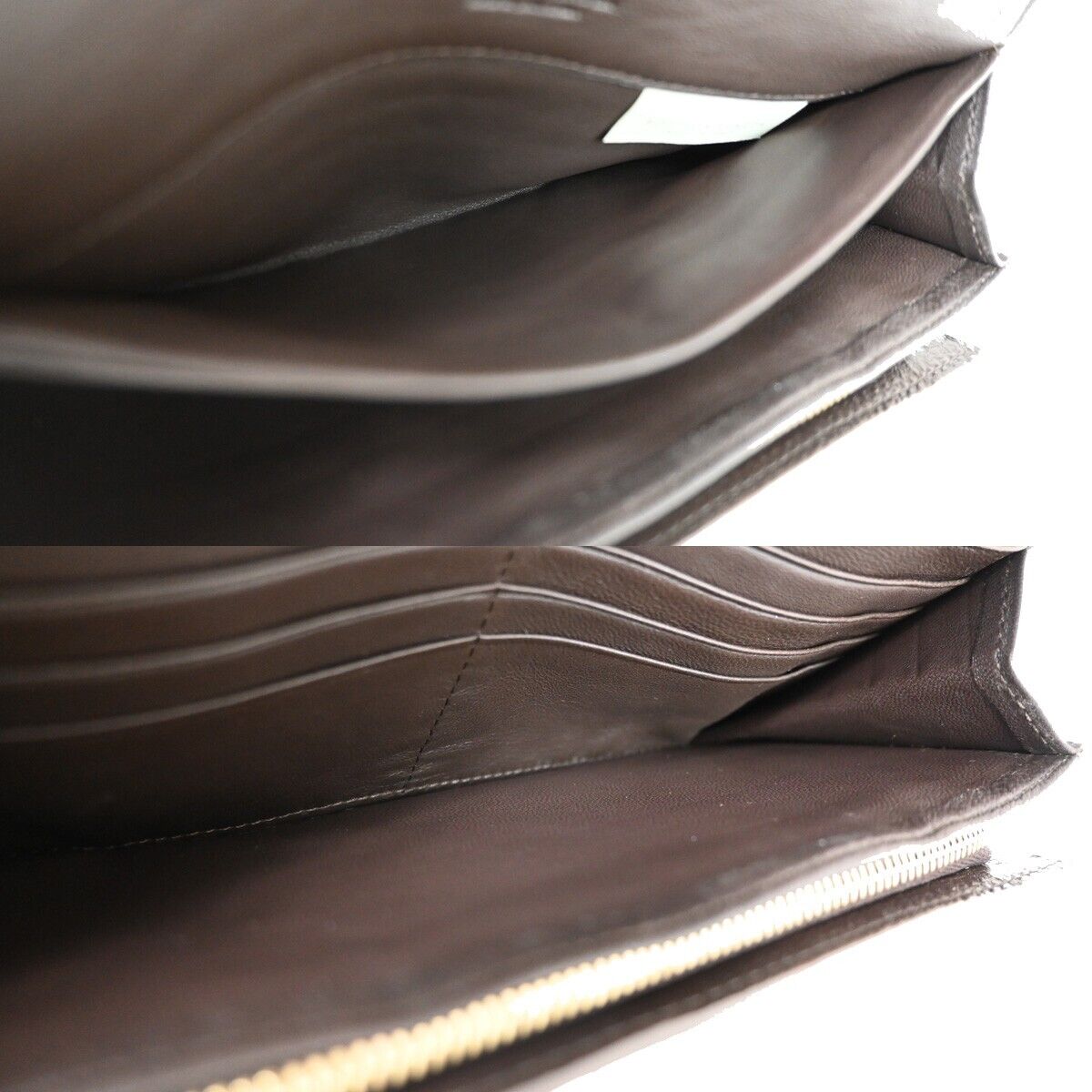 BOTTEGA VENETA Logo Intrecciato Long Bifold Wallet Leather Brown Italy 36EA551