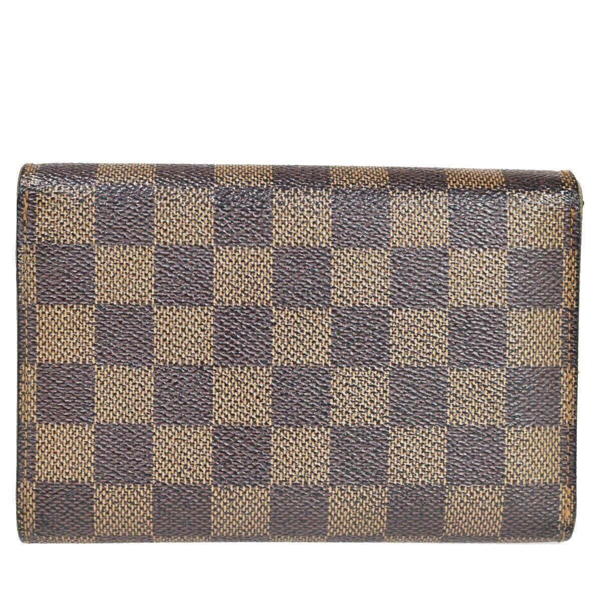 LOUIS VUITTON Tresor Etui Papier Trifold Wallet Damier Leather BN N61202 62YB756